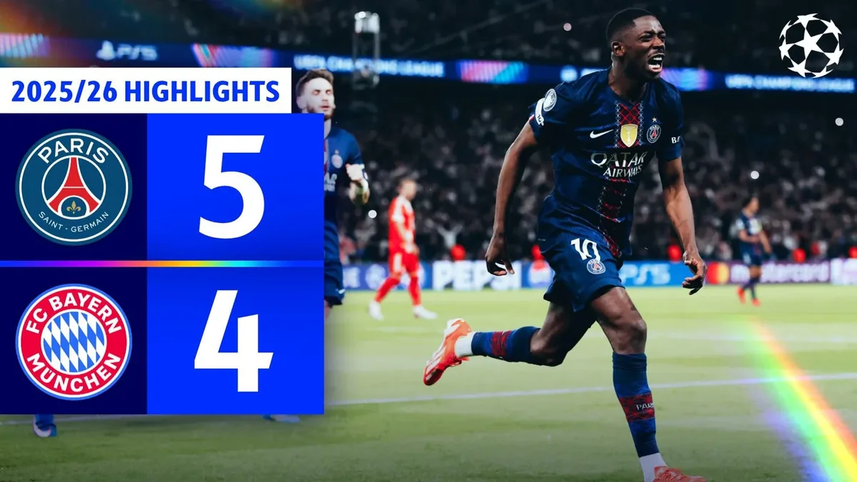 PSG 5-4 바이에른 UEFA 공식 경기 리포트