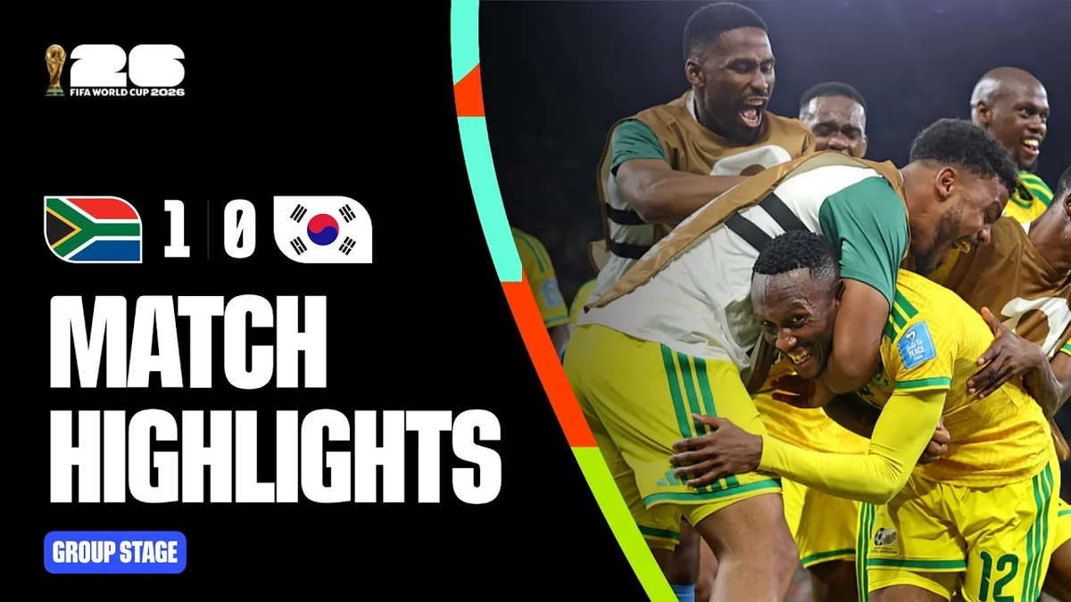 FIFA 공식 영상: 남아프리카공화국과 대한민국의 월드컵 경기 하이라이트 — 클릭하여 시청